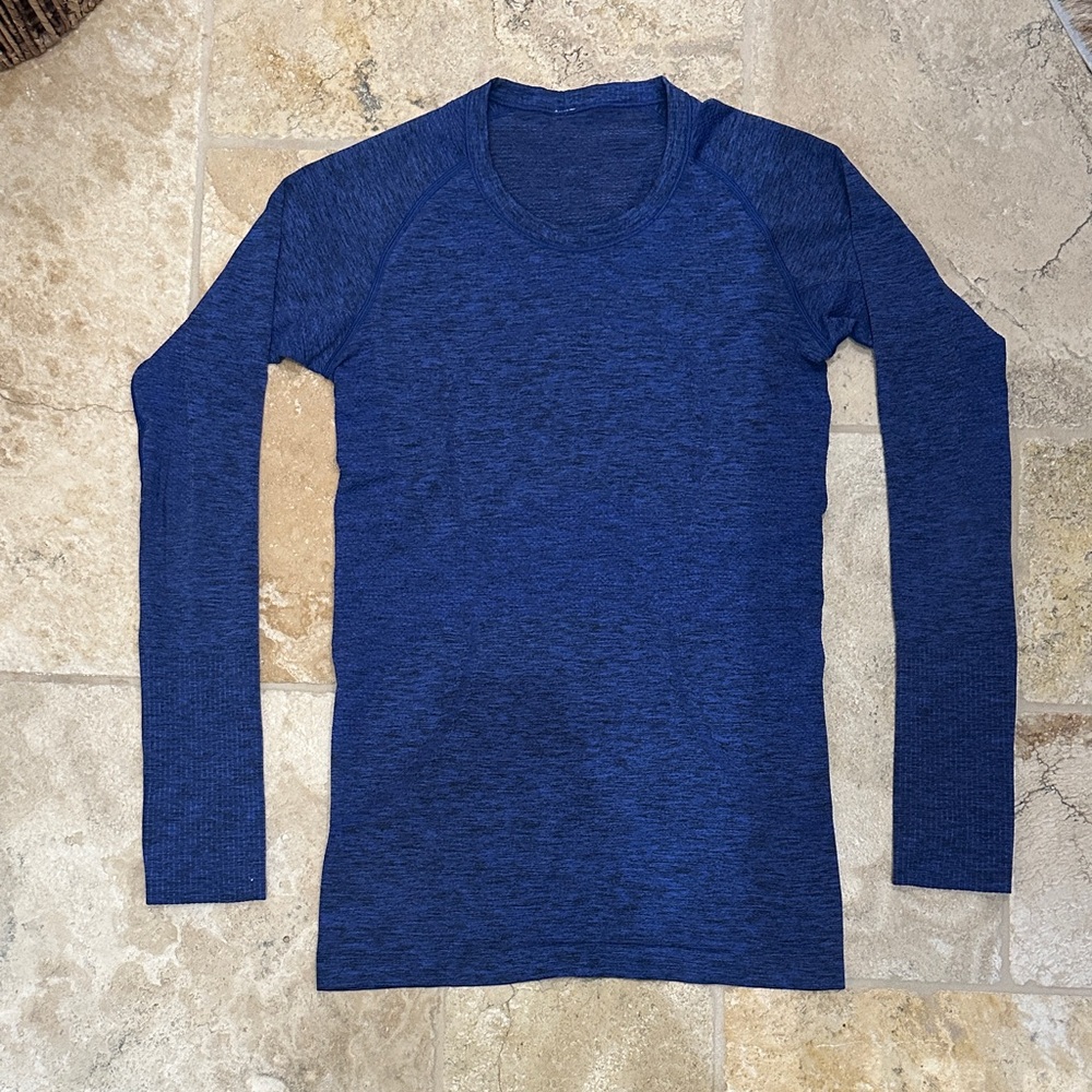 Lululemon Swiftly Blue Long Sleeve Shirt